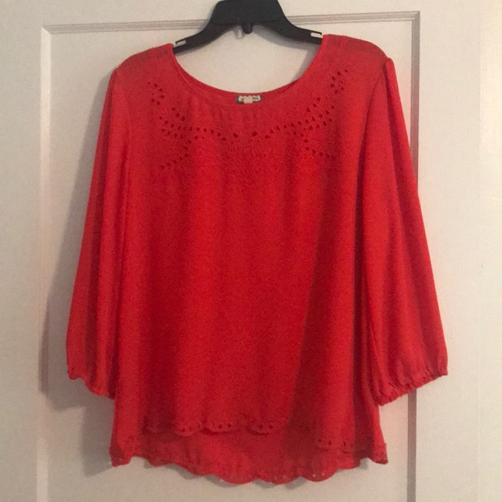 Orange dress shirt! Super cute for fall!